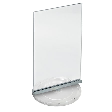 Azar Displays Two-Sided Revolving Acrylic Sign Holder, 11inW x 17inH, 2PK 108558